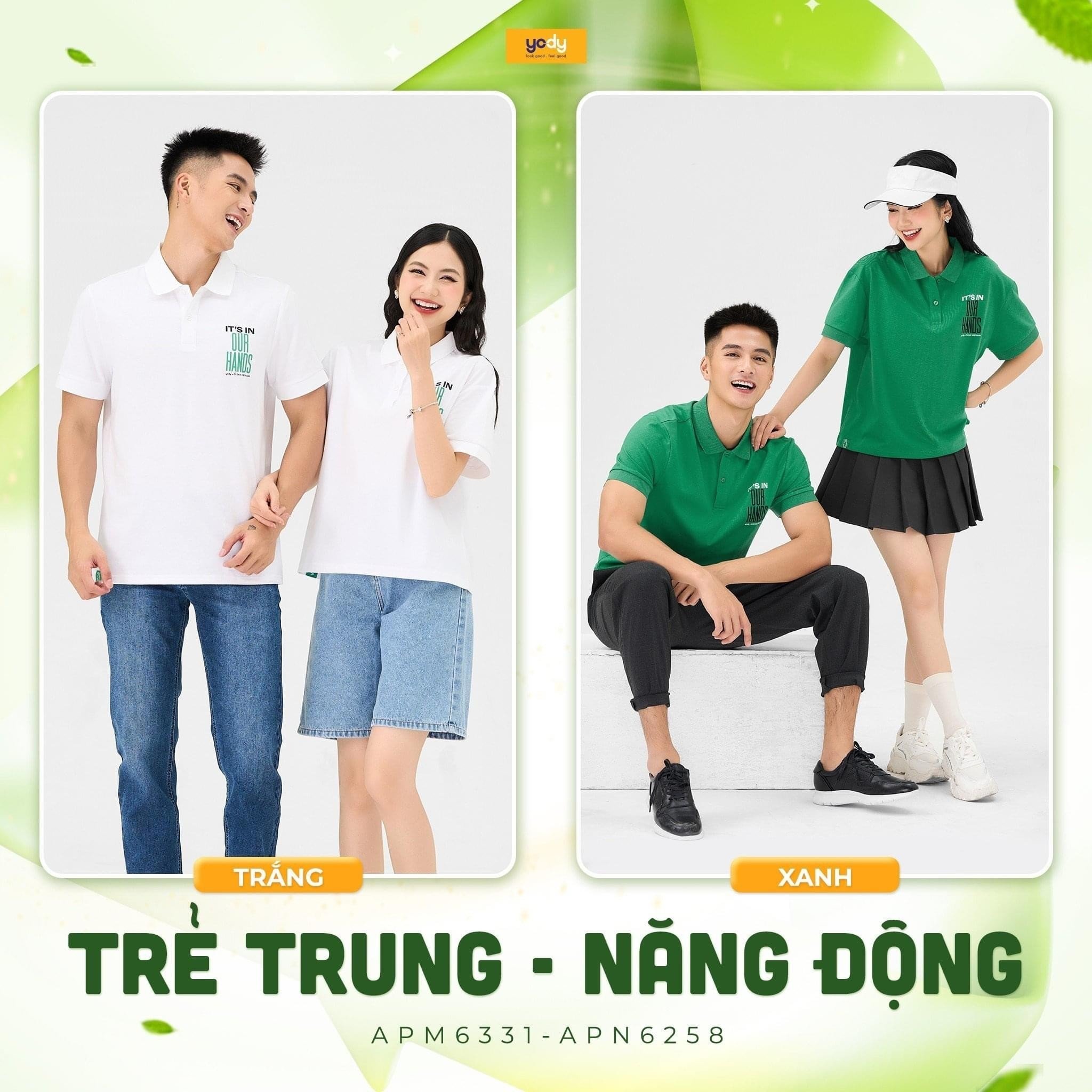 Polo Nam Recycle Clean Việt Nam Form Rộng